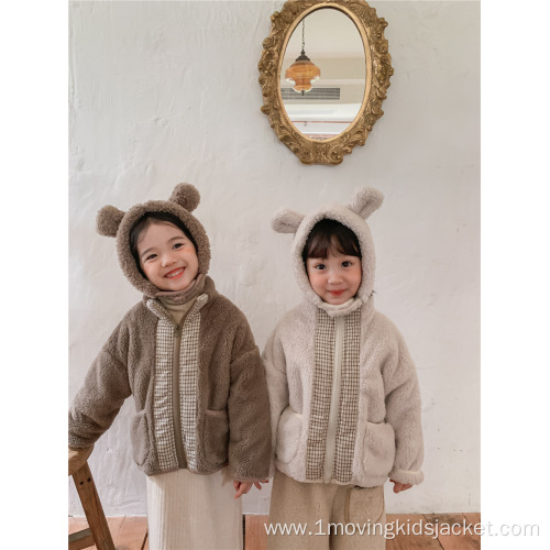 Children's Stitching Lamb Wool Sweater